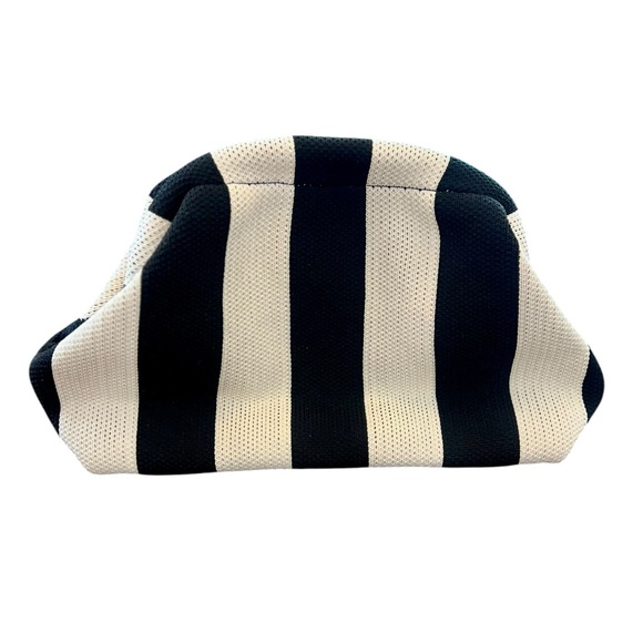 Handbags - NEW Striped Clutch Pouch Black & White